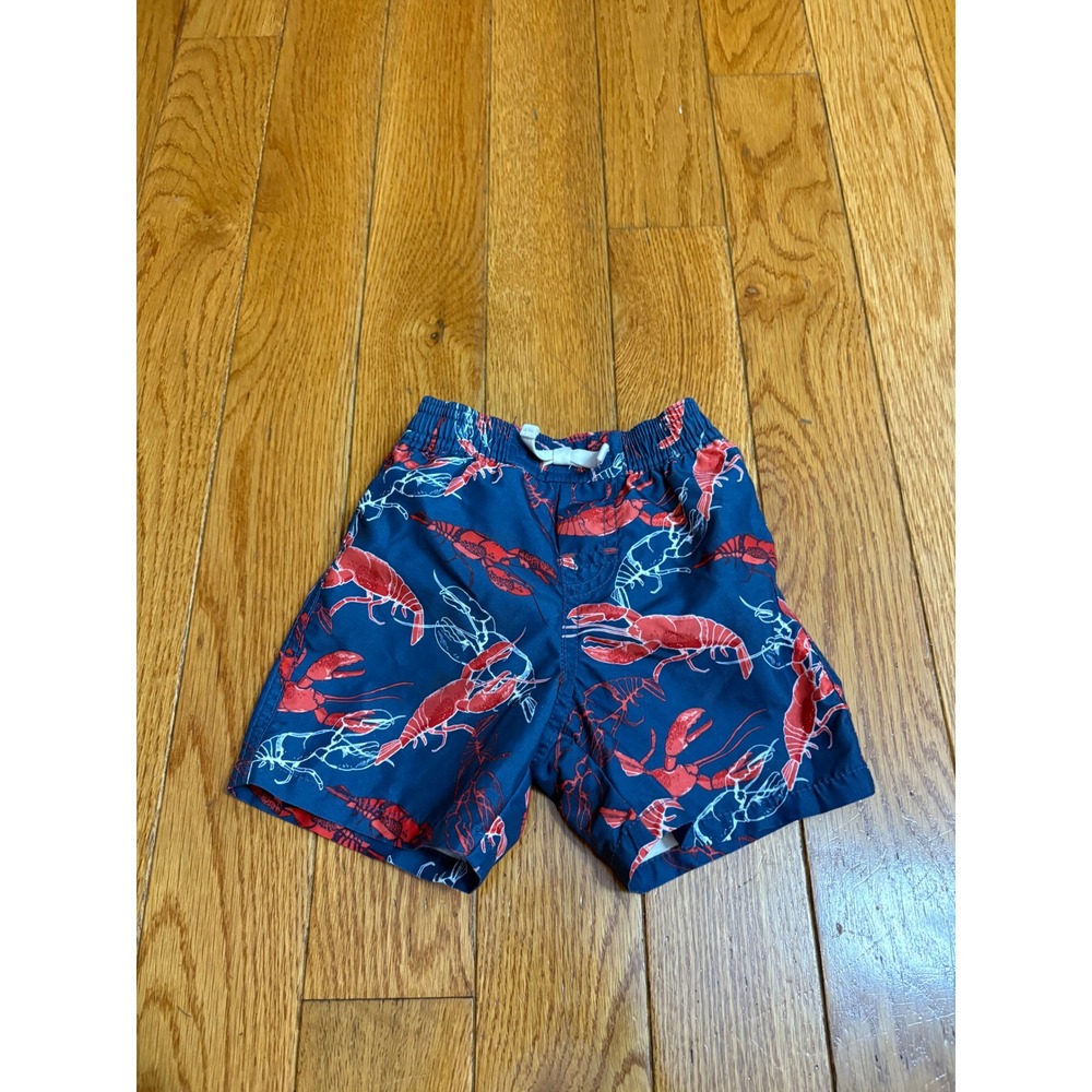 Baby Gap Infant Navy Blue Lobster Print Swim Trunks 3-6 Months